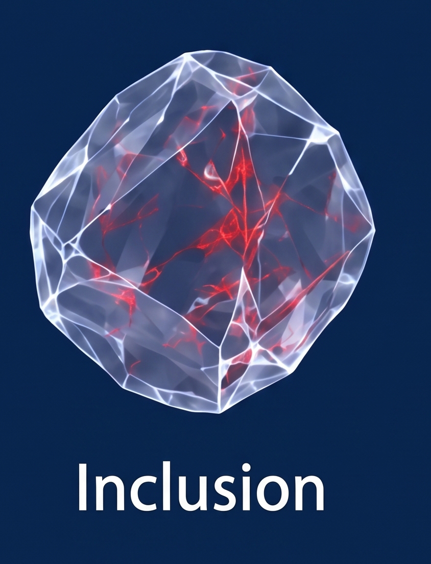 Internal inclusion mapping inside a 3D gemstone model